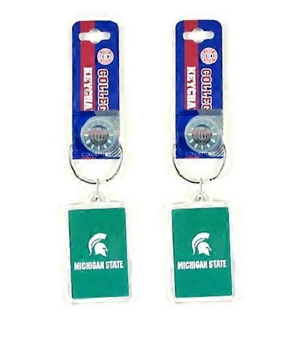 Michigan State Spartans NCAA Acrylic Key Chain 2 Pack