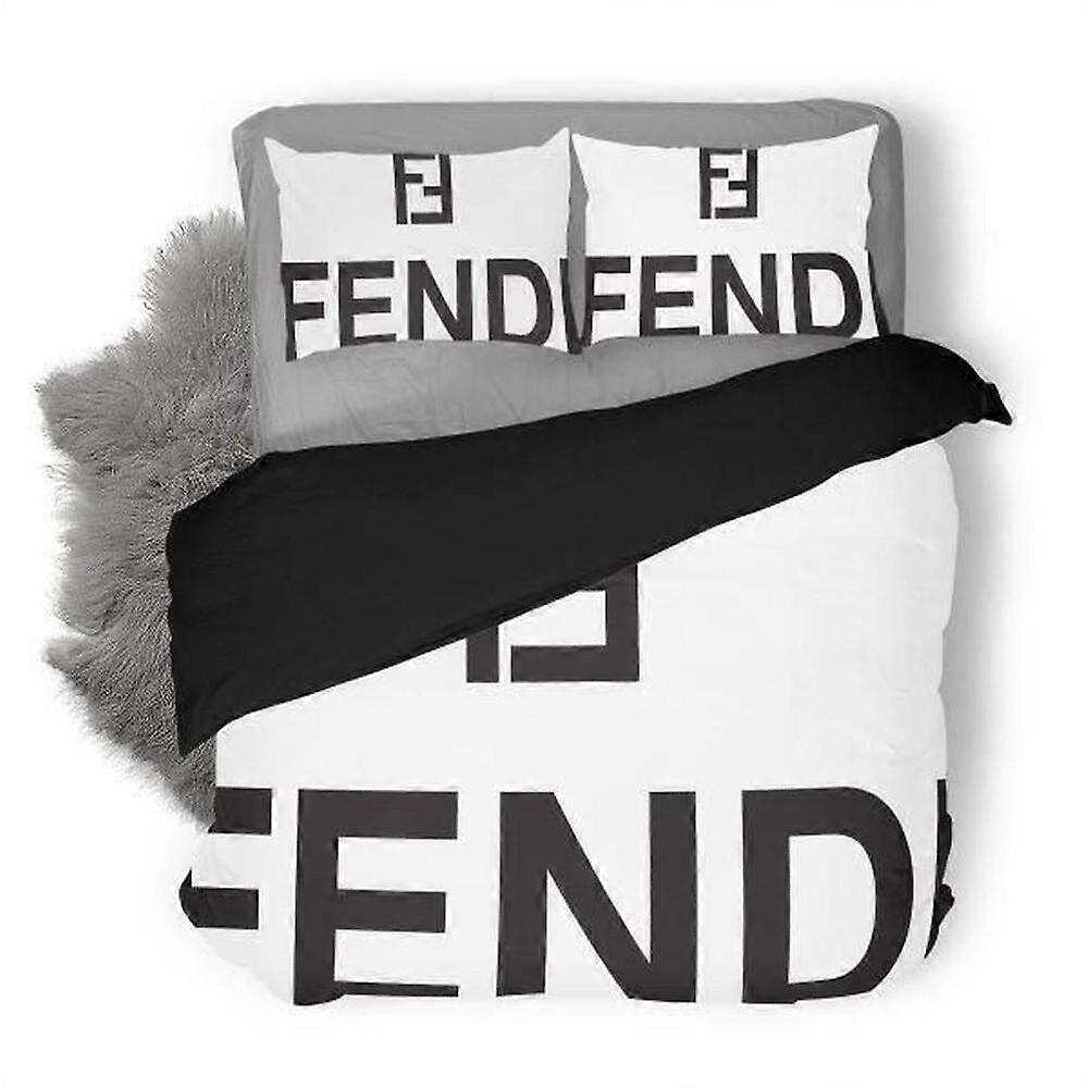 v1698 Lençóis Fendi DUP Colcha Conjunto de capa de edredão Capa de edredom para crianças Capa DoonaConjunto de cama de 3 peças (1 capa de edredom + 2 fronhas) Lençóis 