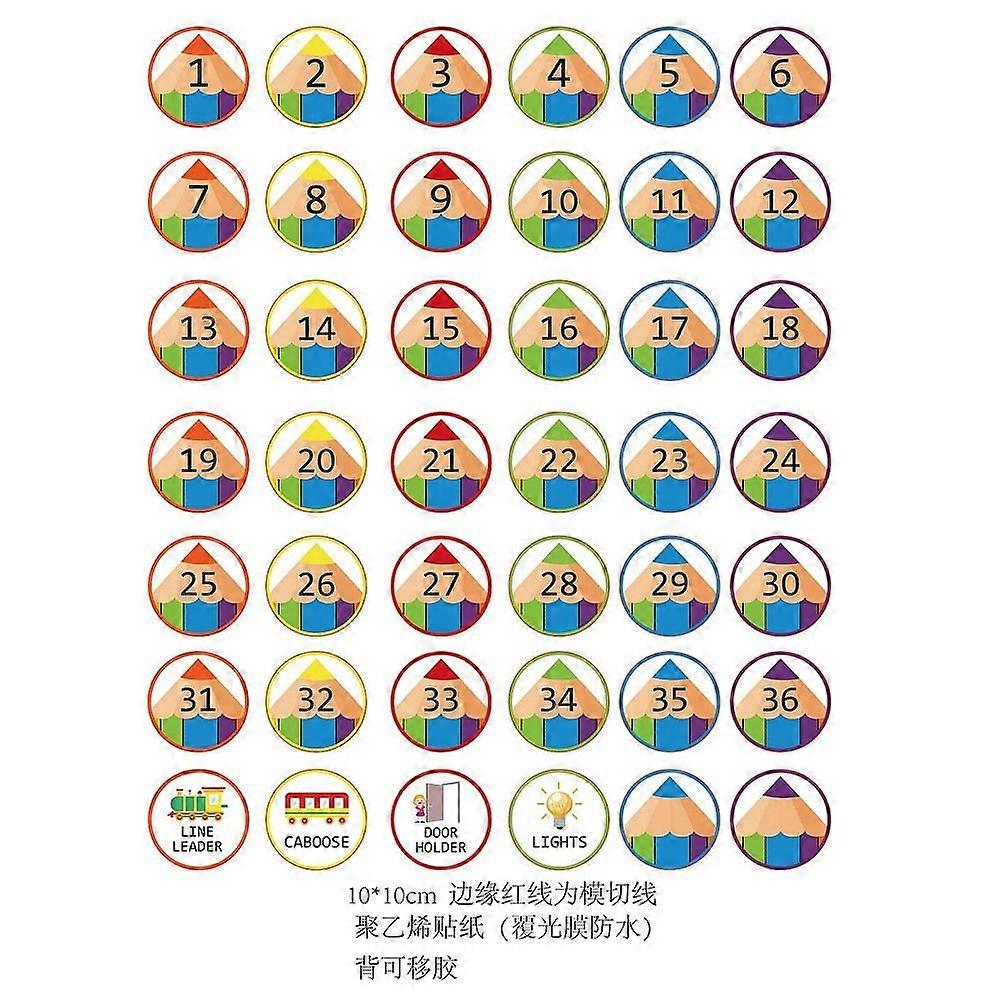 42Pcs Number Theme Self-Adhesive Paper Decorative Stickers for Party Decorative Presents Sealing Pencil 100x100mm