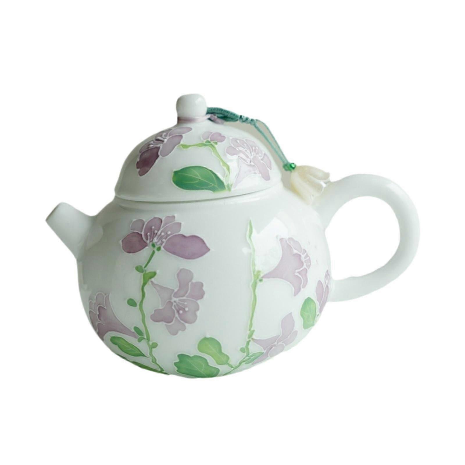 Ceramic Teapot Serveware with Handle Porcelain Tea Pot for Garden Home Party