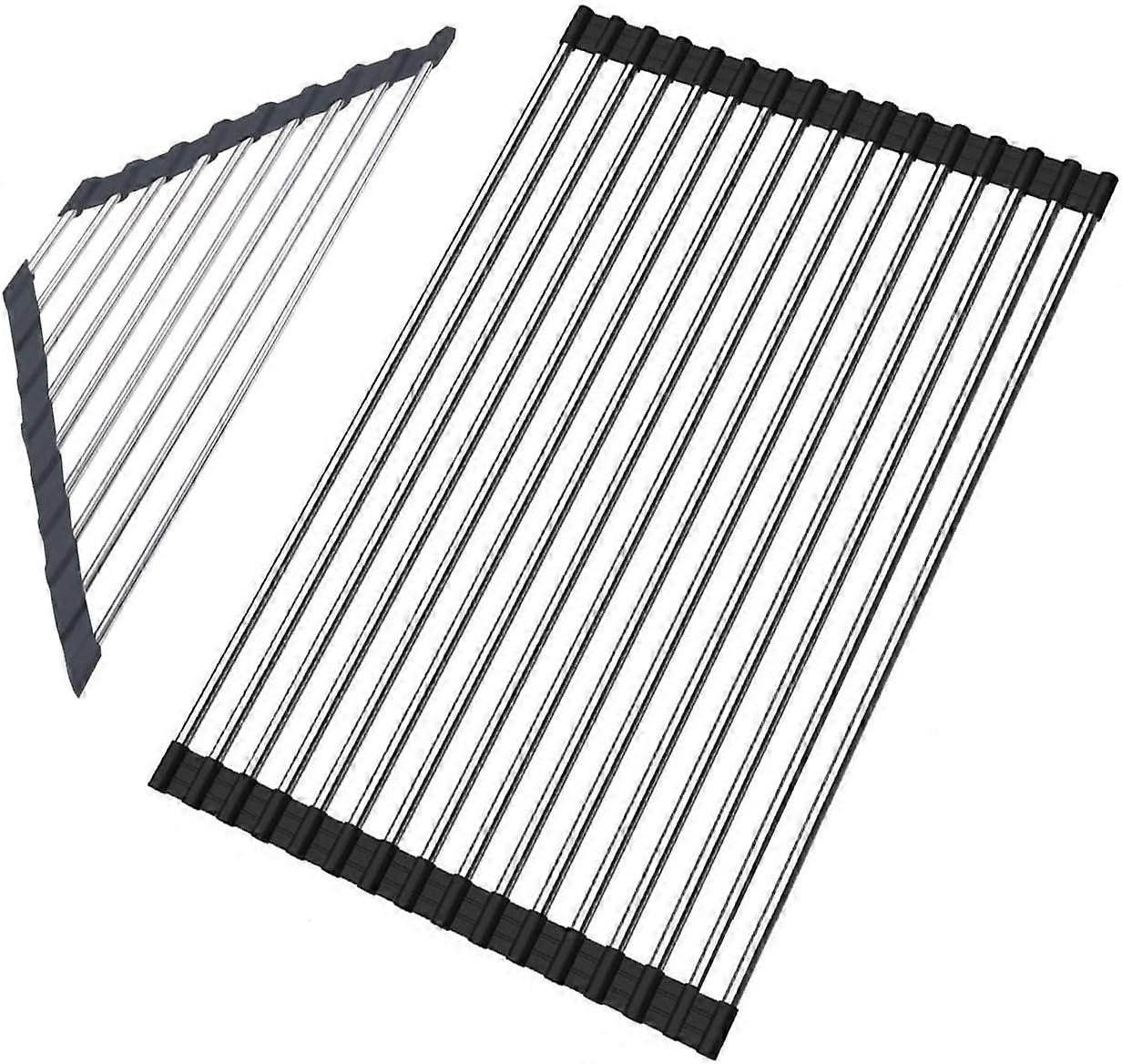 Triangle Dish Drying Rack, Foldable Stainless Steel Kitchen Sink Organizer, Space-Saving Design, Rust-Resistant, Durable