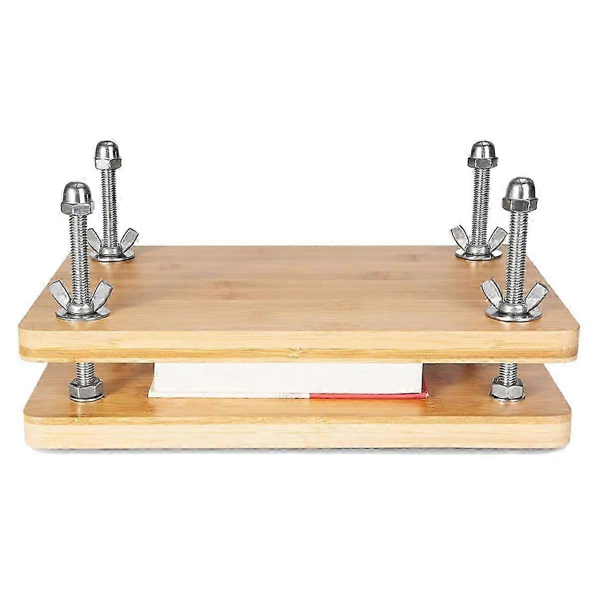 Book Press Bookbinding, Wooden Bamboo Book Press, Portable Press Kits compatible Bookbinding Supplie