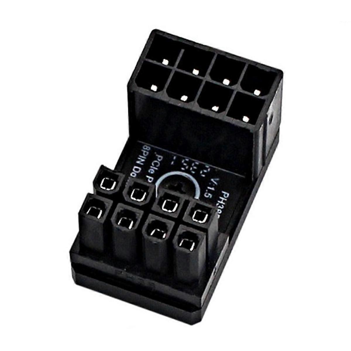Graphics Card Power Supply Adapter Elbow 180, GPU PSU Steering Connector PCI-E 8Pin Rotating Wiring Artifact PH38B+