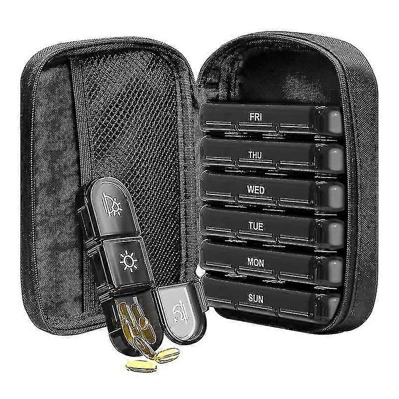 Weekly Case 3 Portable Travel Pill Box 7 With Bag For Vitamins Medicine