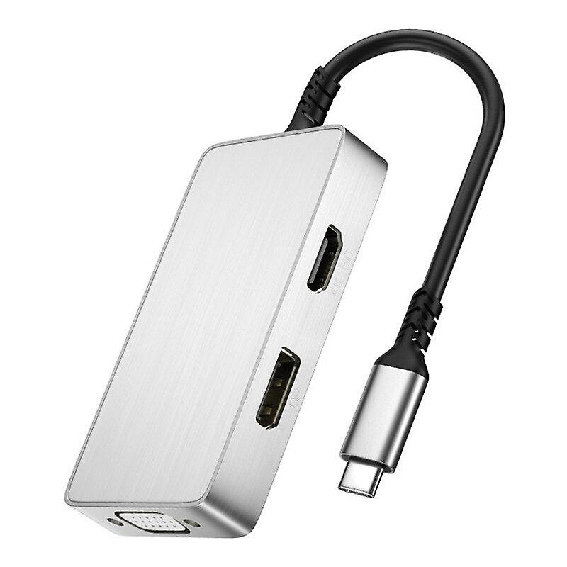 5 In 1 Usb-c Hub Docking Station Adapter 1*hdmi 1*dp 1*vga 1*pd 1*3.5mm Audio