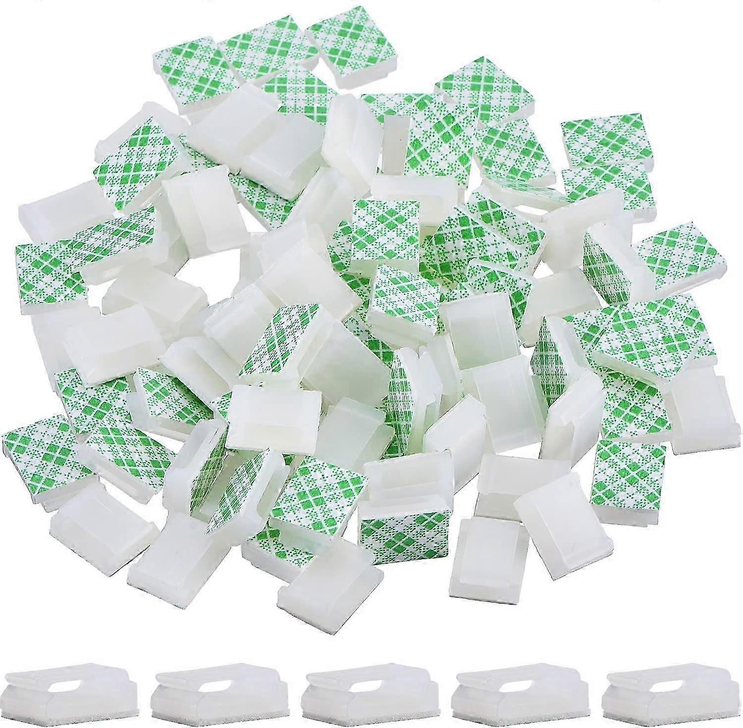 100 Pieces Adhesive Cable Clips Wire Clips Cable Management Cable Ties Wire Cord