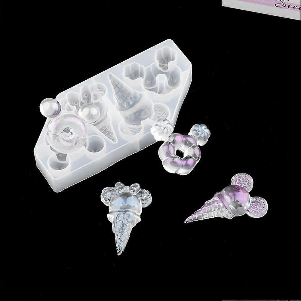 Silicone Reusable Ice Cream DIY Mold, Portable 19x9.2cm Doughnut Maker