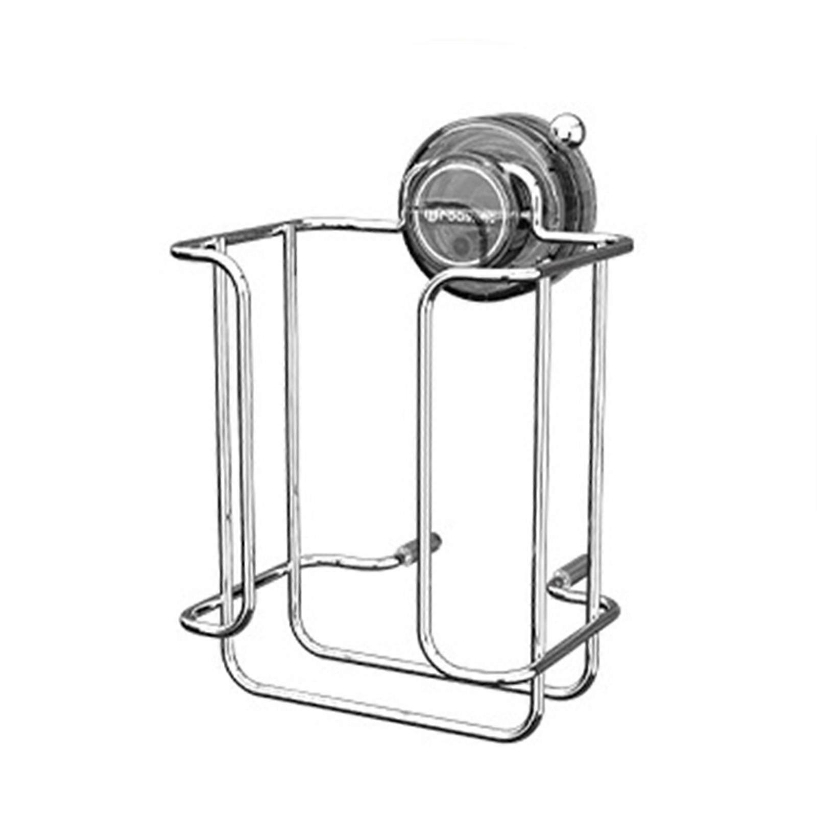 Stylish Suction Cup Toilet Paper Holder Convenient Toilet Paper Holder With Suction Cup For Smooth Surfaces Installation Transparent Gray
