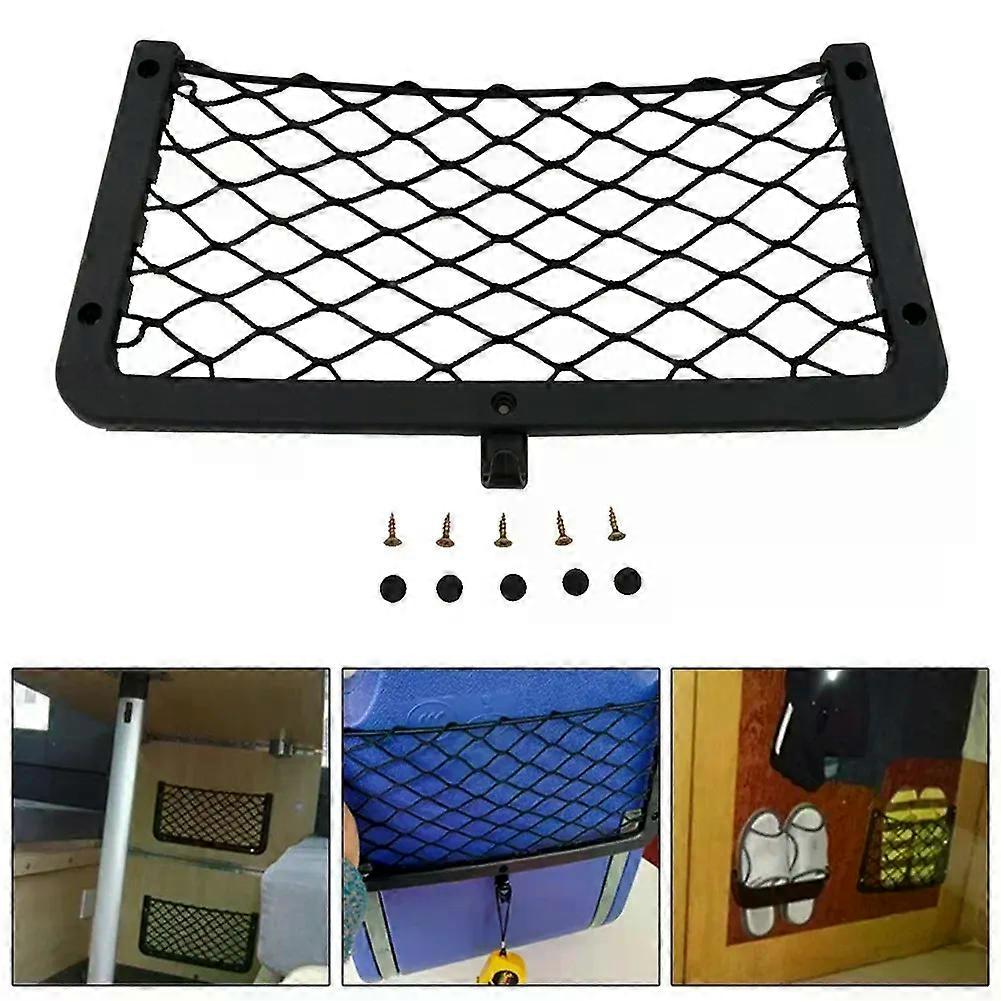 36x18CM Large Storage Net Pocket Camper Van Caravan Organiser Holder Elastic Mesh Bags For Car Buses Seat Stowing Tidying Use