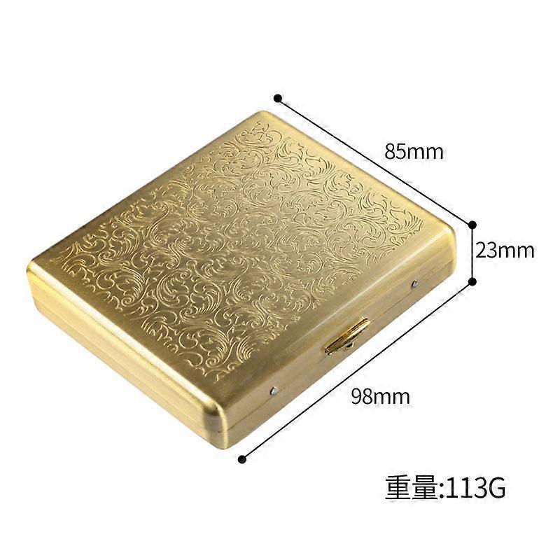Brass Tangcao 1Cm Diameter Cigarillo Cigarette Box 14 Pcs Personalized Portable Cigarette Set Storage Box Pressure-Resistant Moisture-Proof