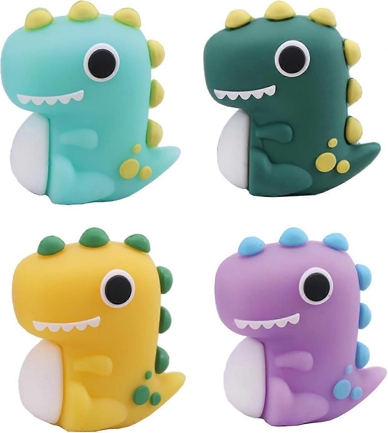 4 Pcs Cute Dinosaur Pencil Sharpener Cartoon Pencil Sharpener Small Manual Pencil Sharpener Kawaii PVC Sharpener Stationery School Office Supplies (4P