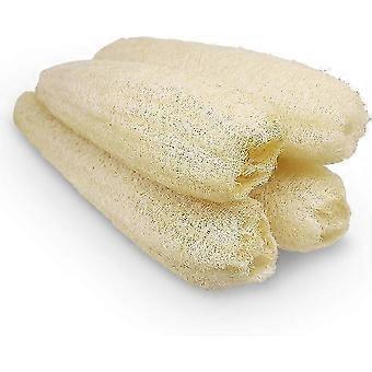 Natural Organic Loofah Sponges Large Exfoliating Shower Bath Loofah Luffa Loofa Body Scrubbers Sponges for SPA, Pack of 4 Beige 11.8 inch-15.7 inch