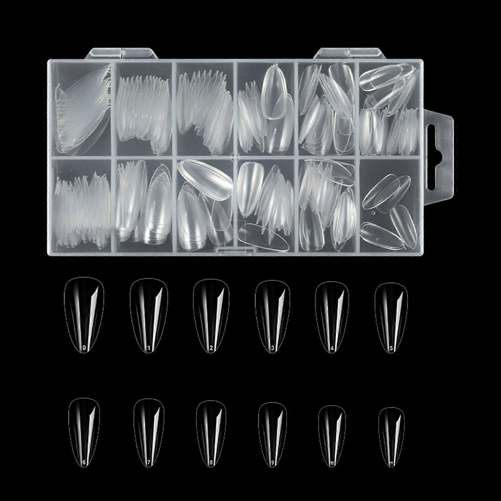 Extra Lunghe Curve a C Punta per unghie Dritto Quadrato/Mandorla Chiodo finto Mezza copertura Acrilico Chiodo falso Copertura completa Chiodo artificiale