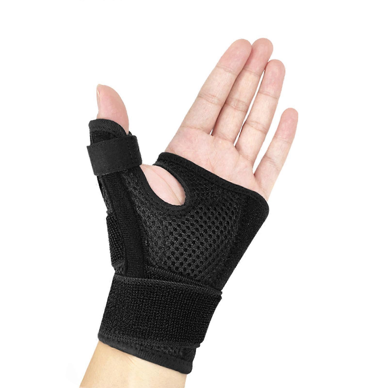 Flexibel Splint Handled Tumstöd Stag För Tendinit Artrit Andningsbar Tumskydd Skydd För Höger Vänster Hand Vanlig Svart