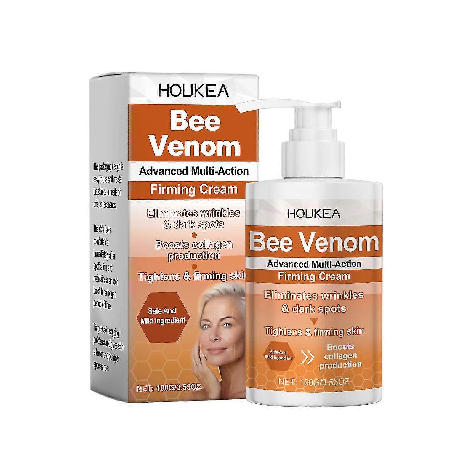 Bee Venom Advanced Multi-Function Firming Cream, Bee Venom Wrinkle Removal Cream Reduce Dark Spots, Anti-Aging Moisturizer for Face & Neck,Tighten & L