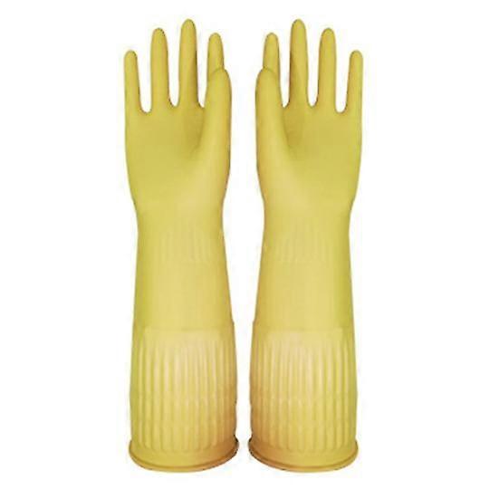 Yousheng 1 Pair Dishwashing Gloves Waterproof Stain-Resistant Non-Slip Design Easy to Clean Heat-Insulated Gloves Kitchen Cleaning Tool