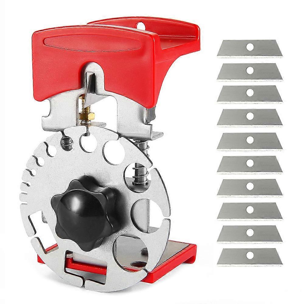 Metal Disc Handheld Cable Wire Stripper Adjustable Manual Wire Stripping Tool with 10 Blades