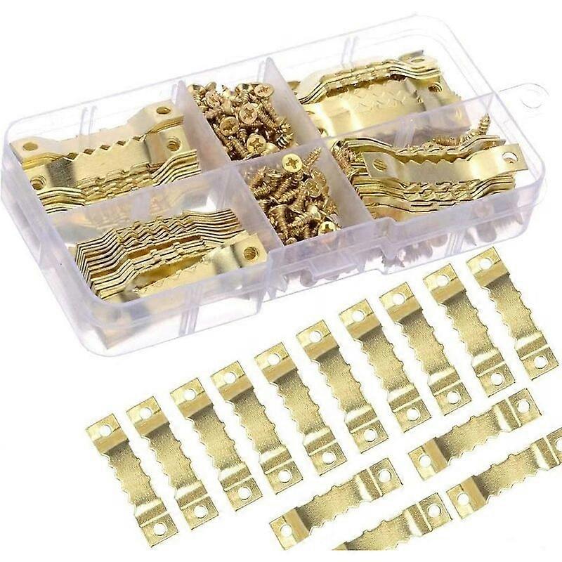 Stable Hanging Sawtooth Picture Hangers, Smooth Surface Double Hole Frames for Easy Installation, High Quality Metal Rust Resistant Wall Mounts for