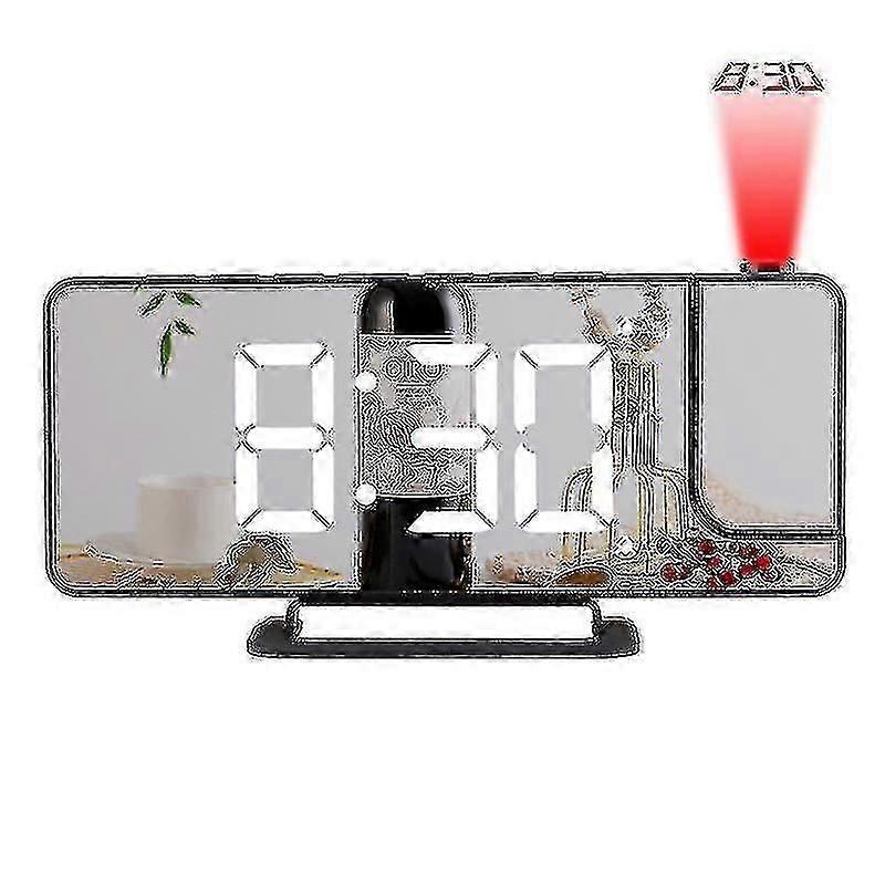 Réveil numérique multifonctionnel, horloge de projection LED, horloge électronique photosensible automatique