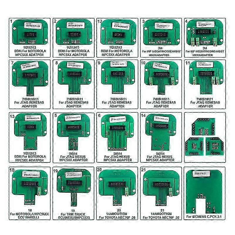 22pcs BDM Programming Adapter Full Set for KTAG KESS FGTECH BDM100 Probe Adapters