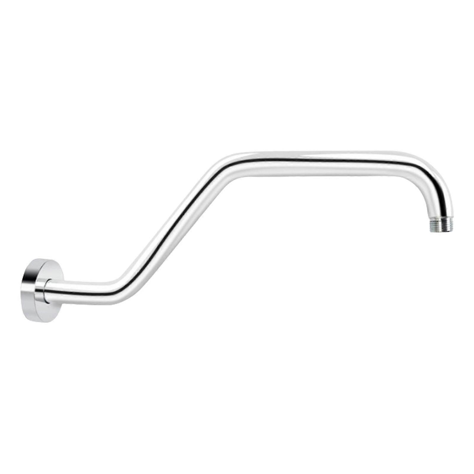 Practical Stainless Steel Matte Black Shower Arm Wall Mounted Sccessory with Easy Setups Systems High Performances silver