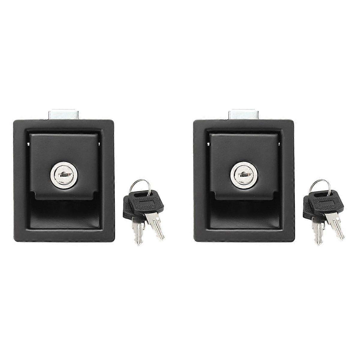 2pcs Rv Car Paddle Entry Door Lock Latch