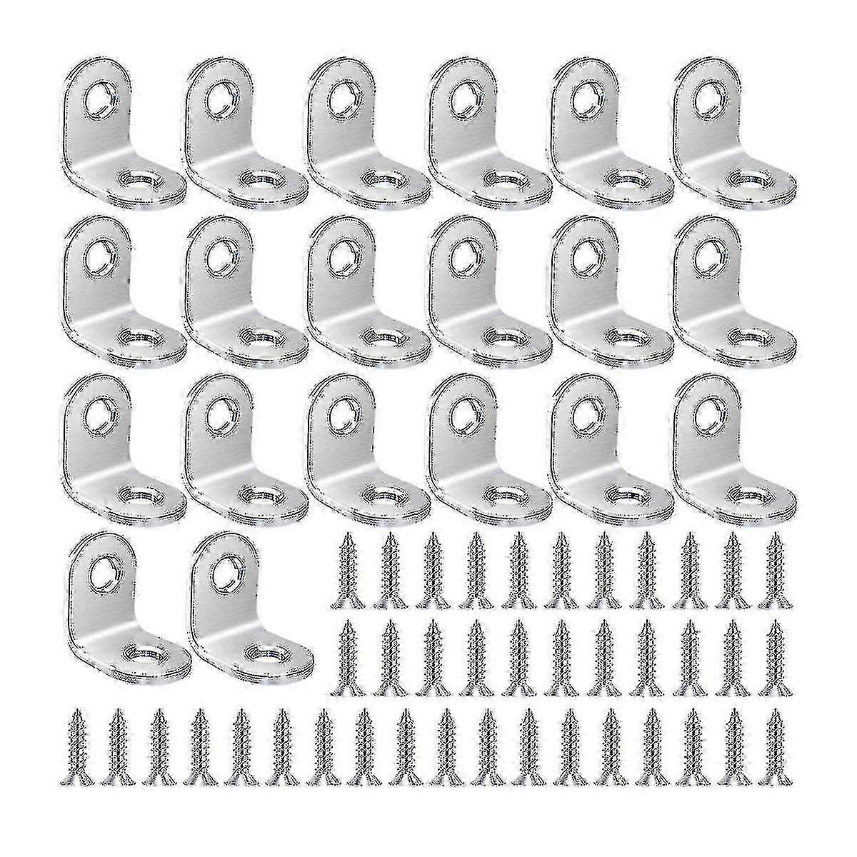 Hot Selling 20pcs Corner Bracket - Right Angle Brackets Stainless L Shape Braces