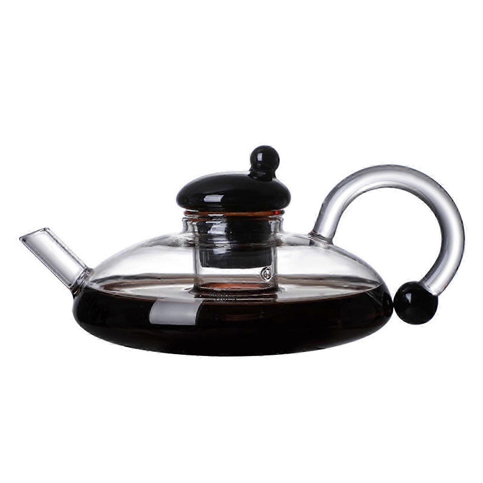 Théière en verre avec filtration d’infuseur de thé amovible Théière en verre résistante à la chaleur pour cuisinière à thé en vrac Infuseur à thé sans BPA allant au micro-ondes Pichet