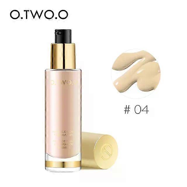 Shibingsheng O.TWO.O Liquid Foundation Smooth Invisible Pores Conceal Flawless Makeup Base 8 Colors Waterproof Face Cosmetics 30ml