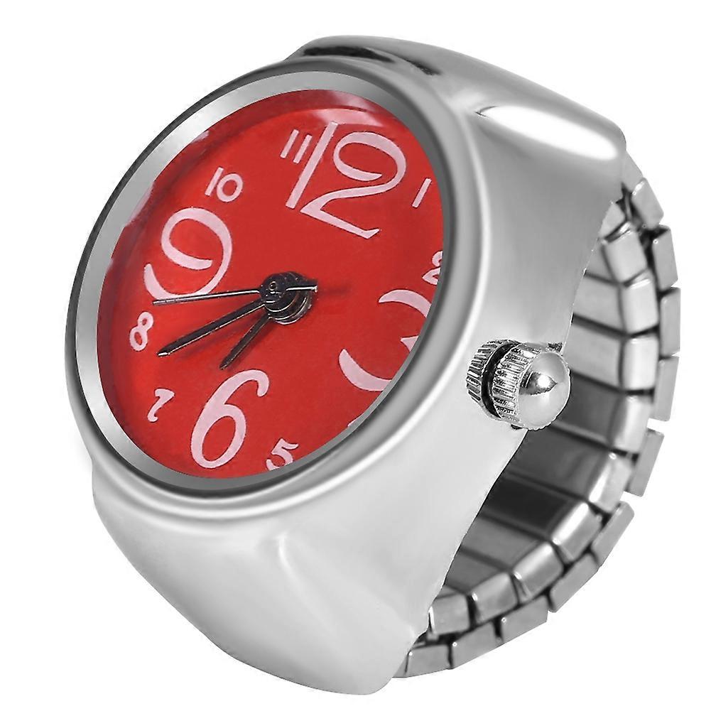 Unisex Quartz Analog Round Red Ring Watch 24mm Diameter