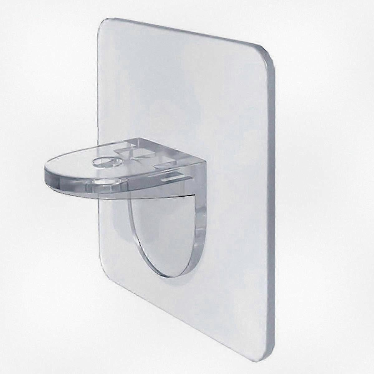No-Drill Self-Adhesive Shelf Brackets for Kitchen Cabinets & Bookcases - Tool-Free Mounting Support
