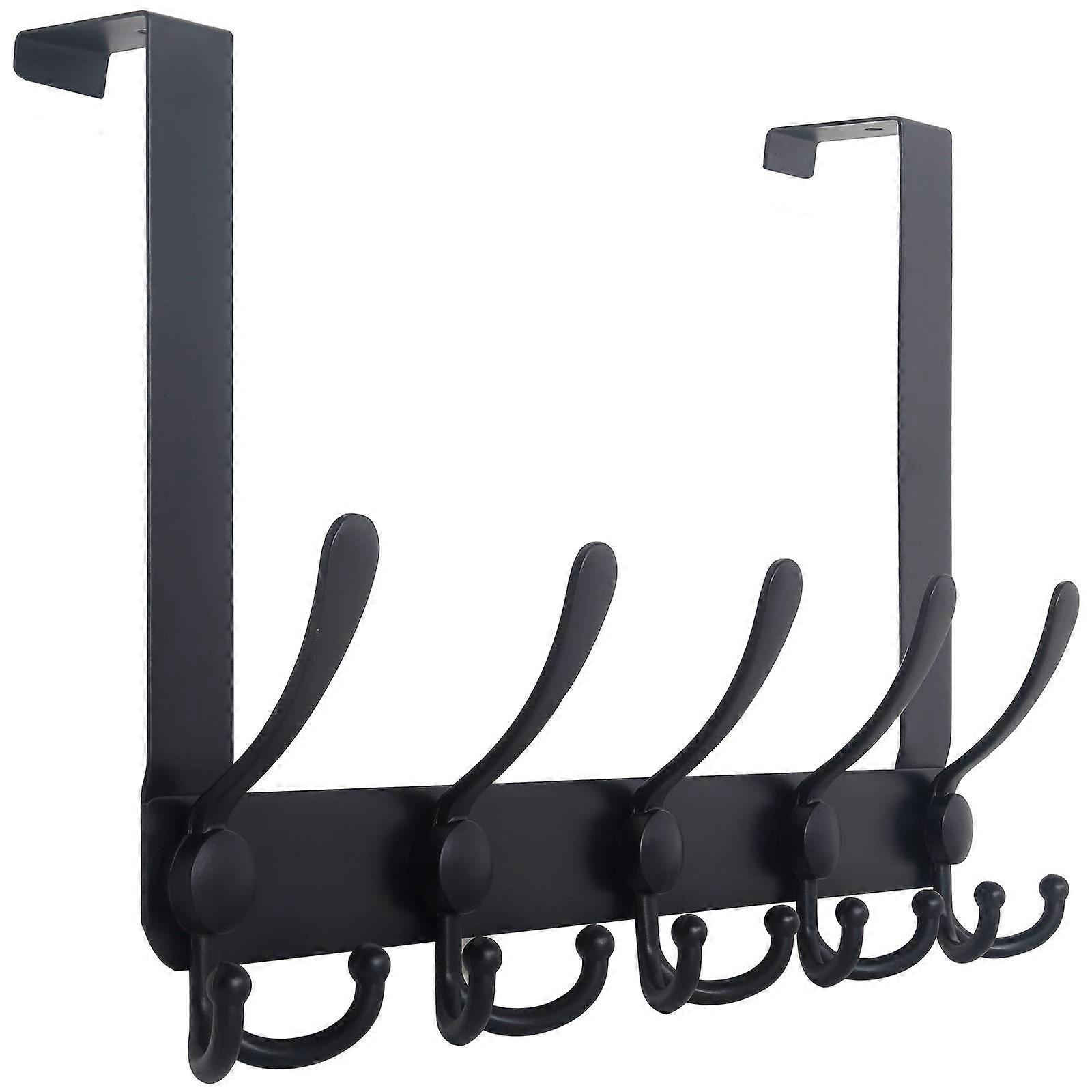 Over The Door Hook 5 Tri Hooks For Coats Over Door Towel Rack Door Coat Towel Hanger Behind Back Of Door Black