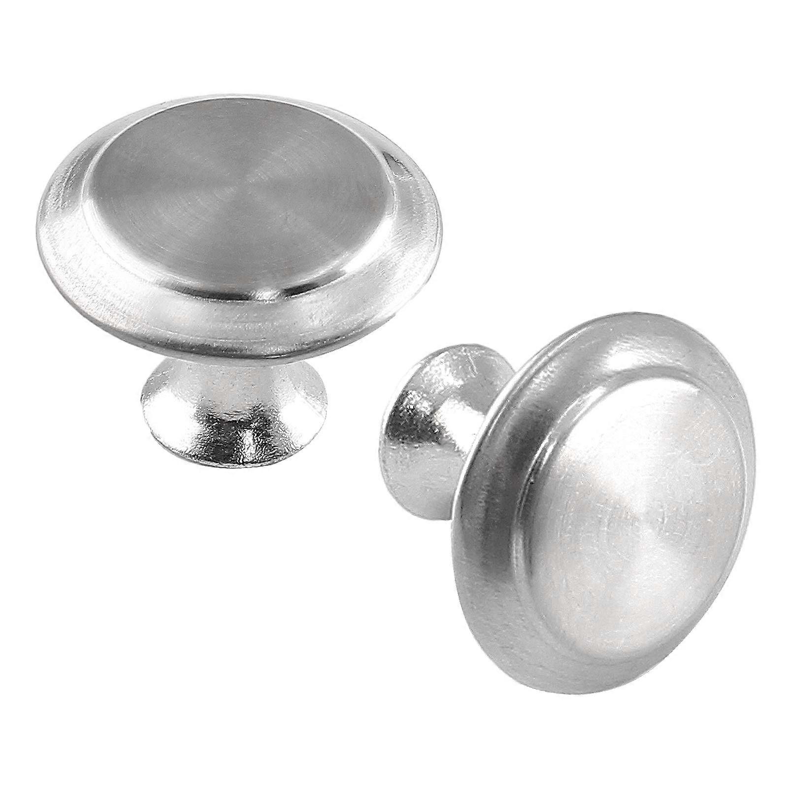 Round Cabinet Buttons 15-Piece Set, 1.06-Inch Diameter, Silver Finish, Cabinet Hardware For Chiffon Style Doors