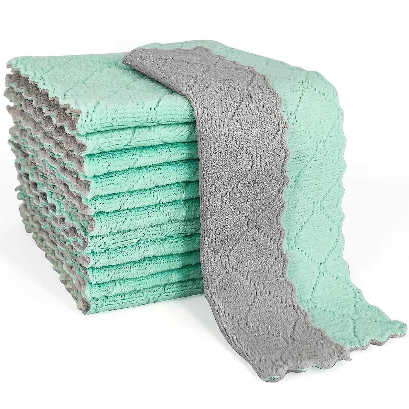 Microfiber Cleaning Cloth Multi-Functional Reusable Soft Rags for Kitchen Wipes