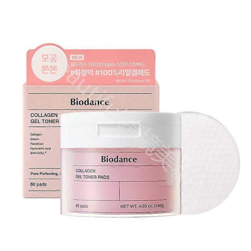 Collagen Gel Toner Pads | Pore Perfecting, Improving Elasticity, Korean Toner Pads for Sensitive Skin | 60Pads