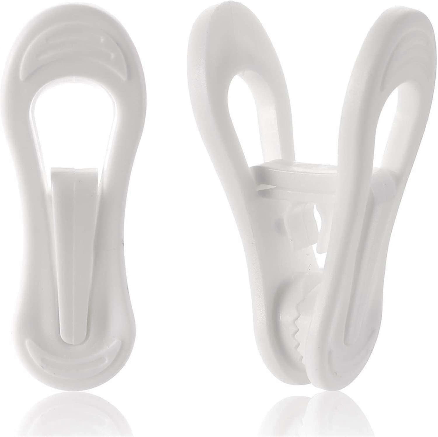 20-Piece Universal Hanger Clips Multi-Function Strong Clothing Clips