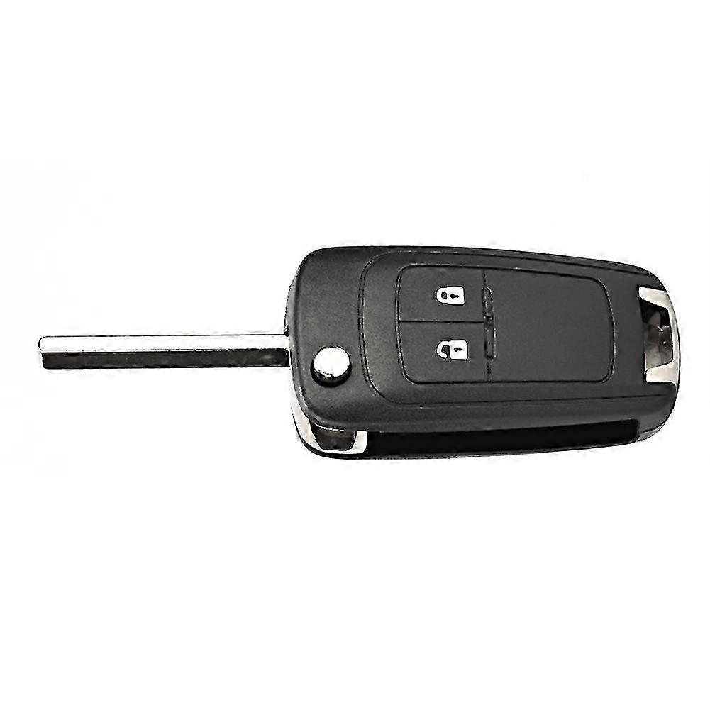 Black Flip Key Fob Case Shell Replacement for Opel with 2 Buttons