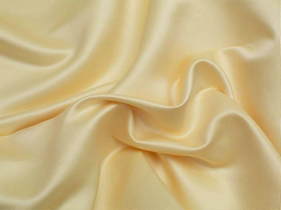 Minerva Classique Duchess Satin Stoff Zitrone - per Meter PO