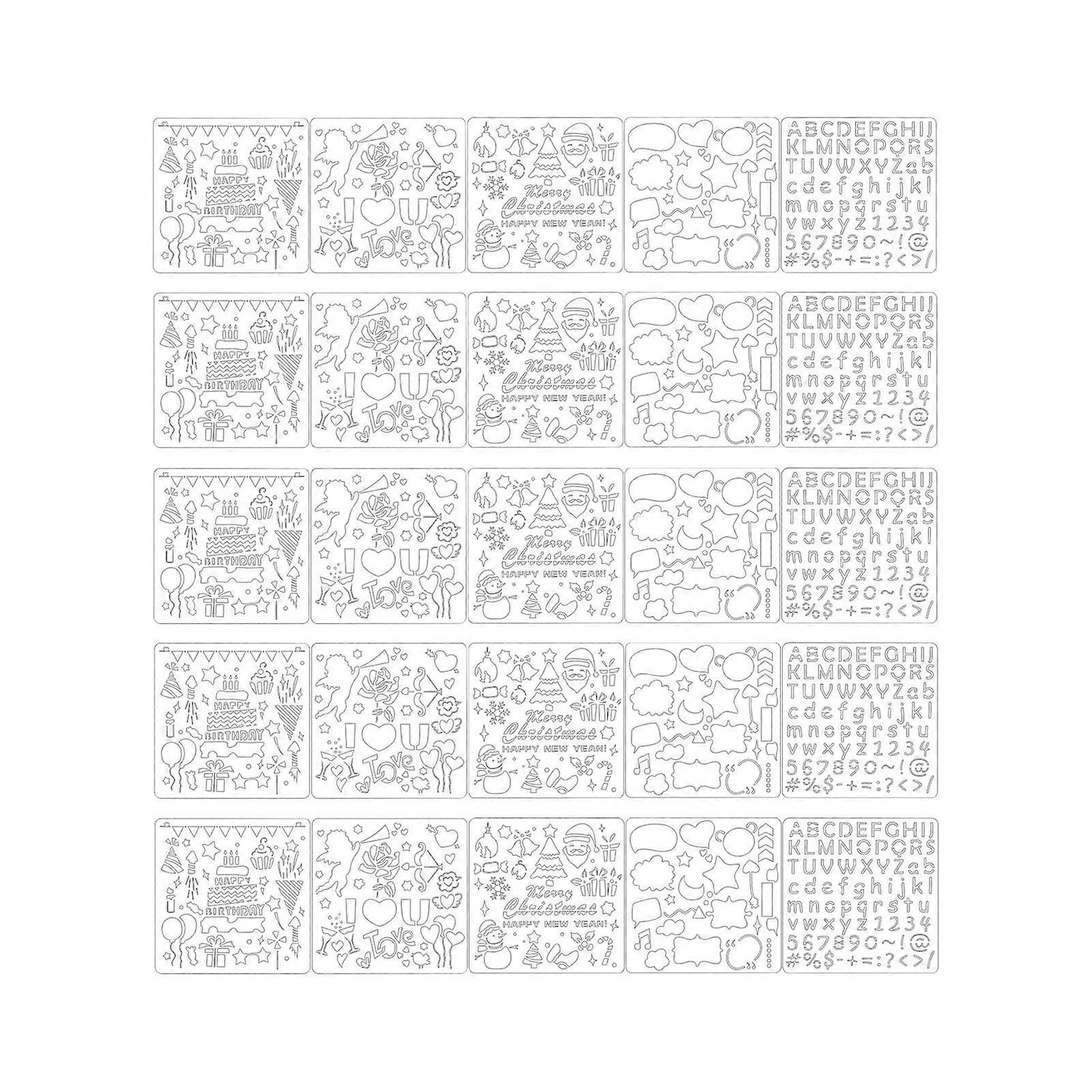 Craft Stencils Reusable Graffiti Template for Scrapbook Planner Scrapbooking