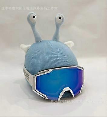 漫画スキーヘルメットカバーフードスノーボードとスキー用ニットヘルメットスリーブウィンタースポーツ用かわいい大人用スキースノーボードスケートボードヘルメット