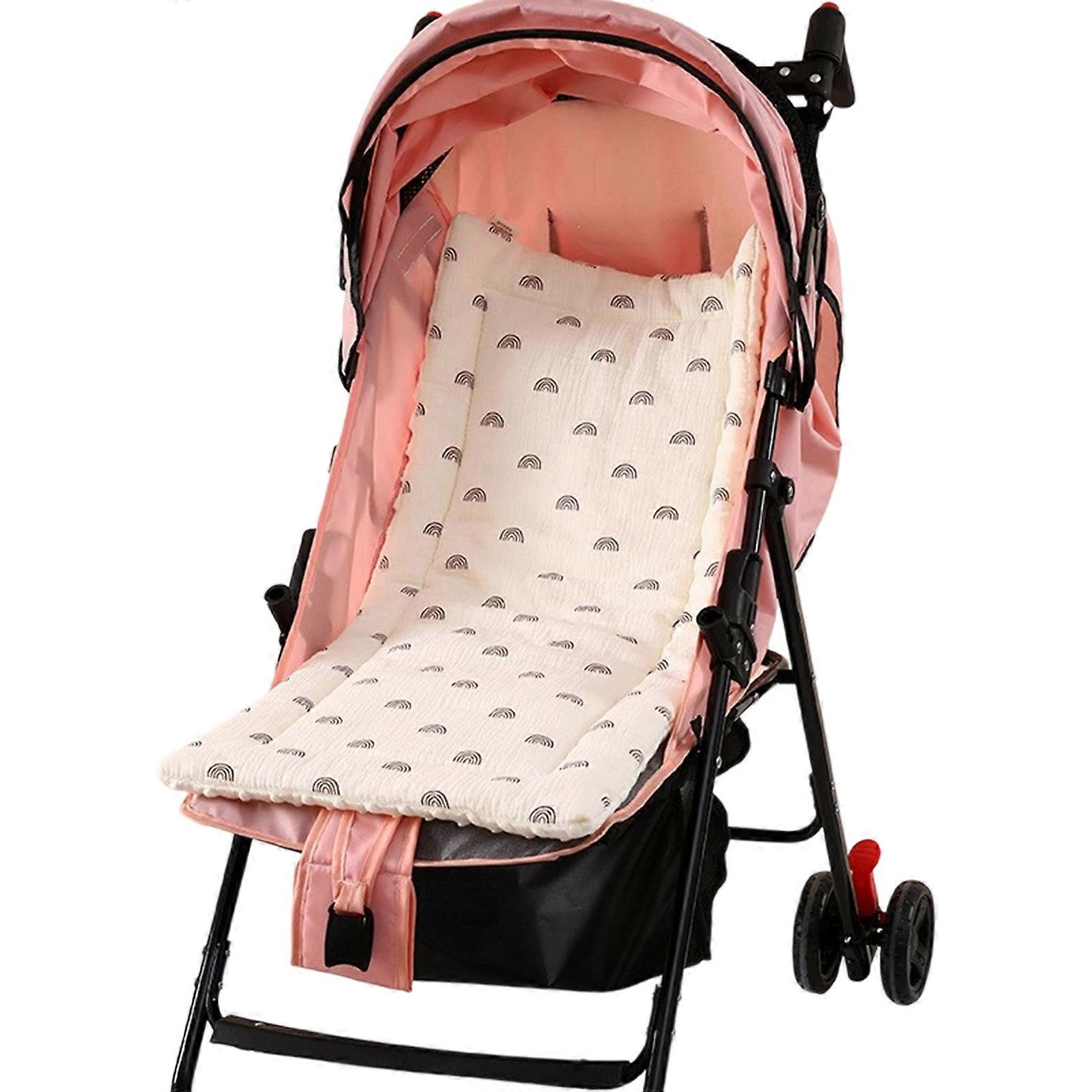 Double Sided Pram Insert for Baby Seat Breathable and Soft Strollers Cart Cushion Pad for Pushchairs and Buggies