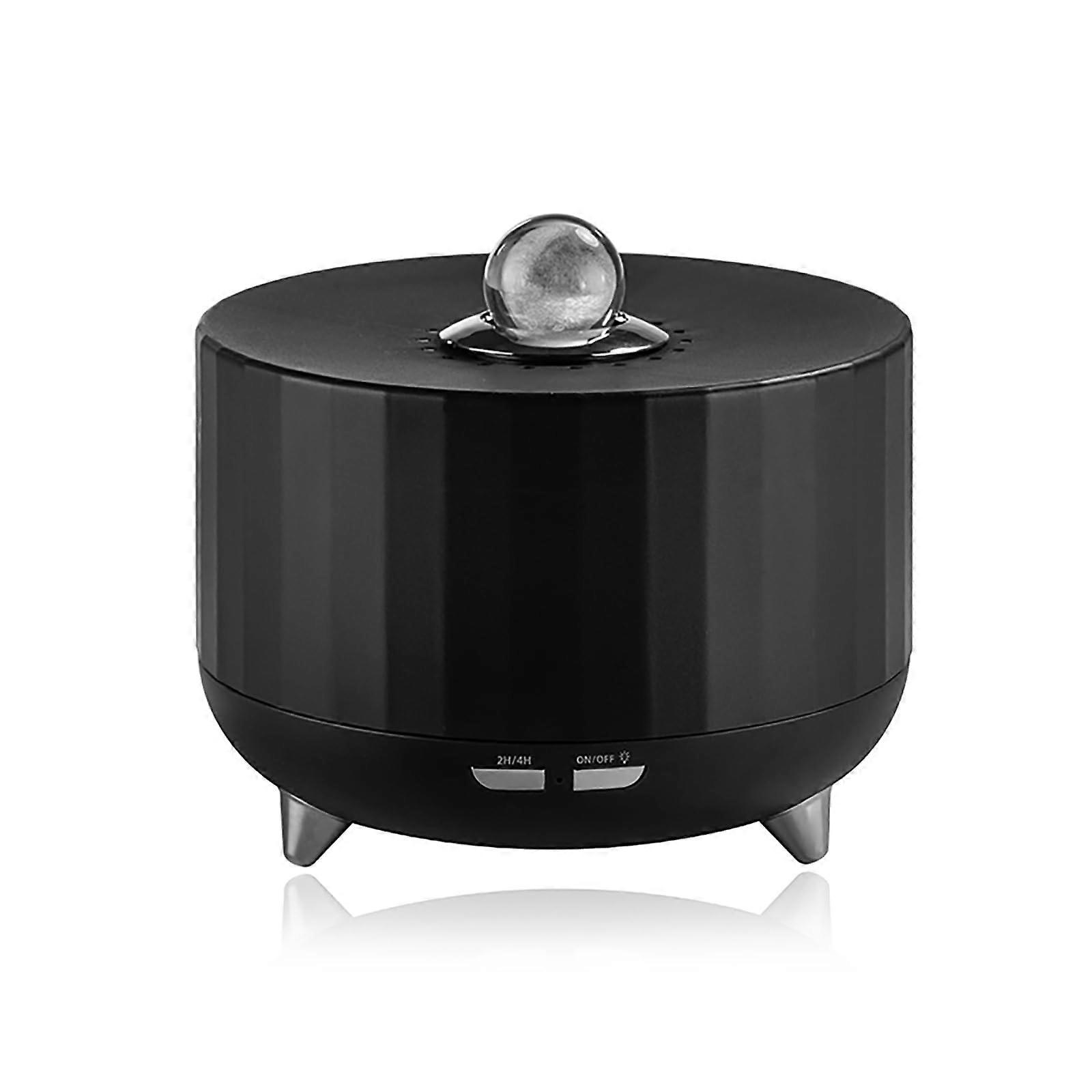 300ml Essential Oil Diffuser, Flame Beads 7 Colours Lights Adjustable Humidifier, Black
