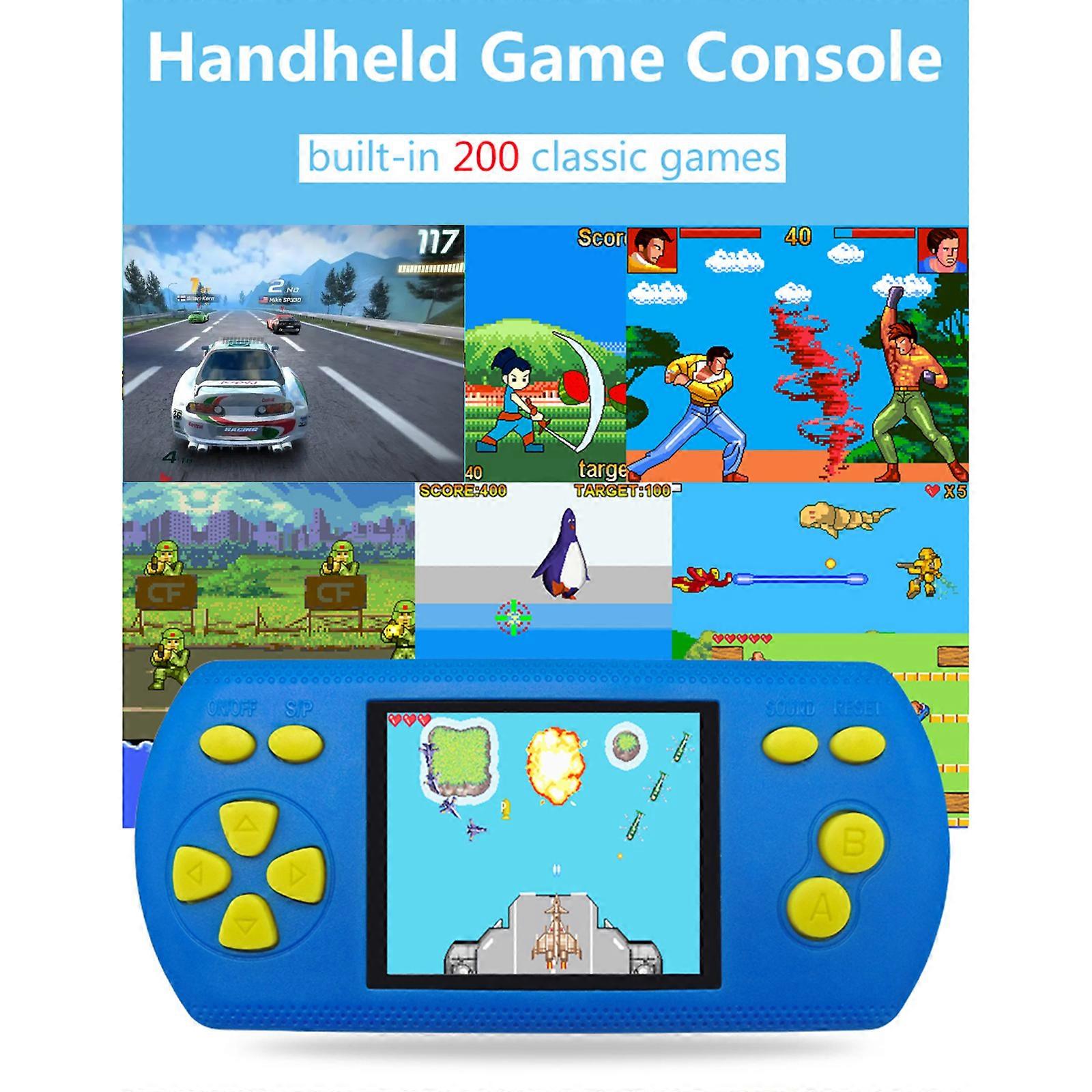 Handheld Games Console for Kids Adults Game Player 200 Classic Games 16 Bit 2.2-inch Color Screen