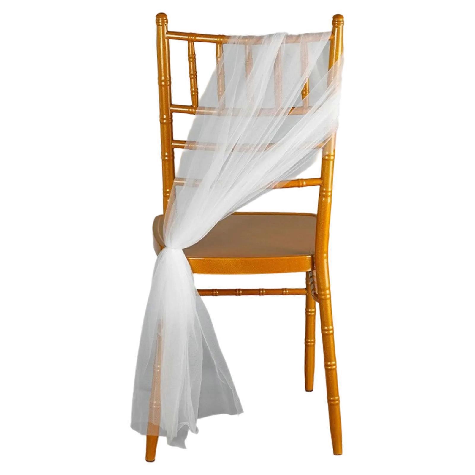 Breathable Tulle Chair Sash Decors for Weddings Event Easy Use for Varaious Chair Styles Accessories for Party Planners