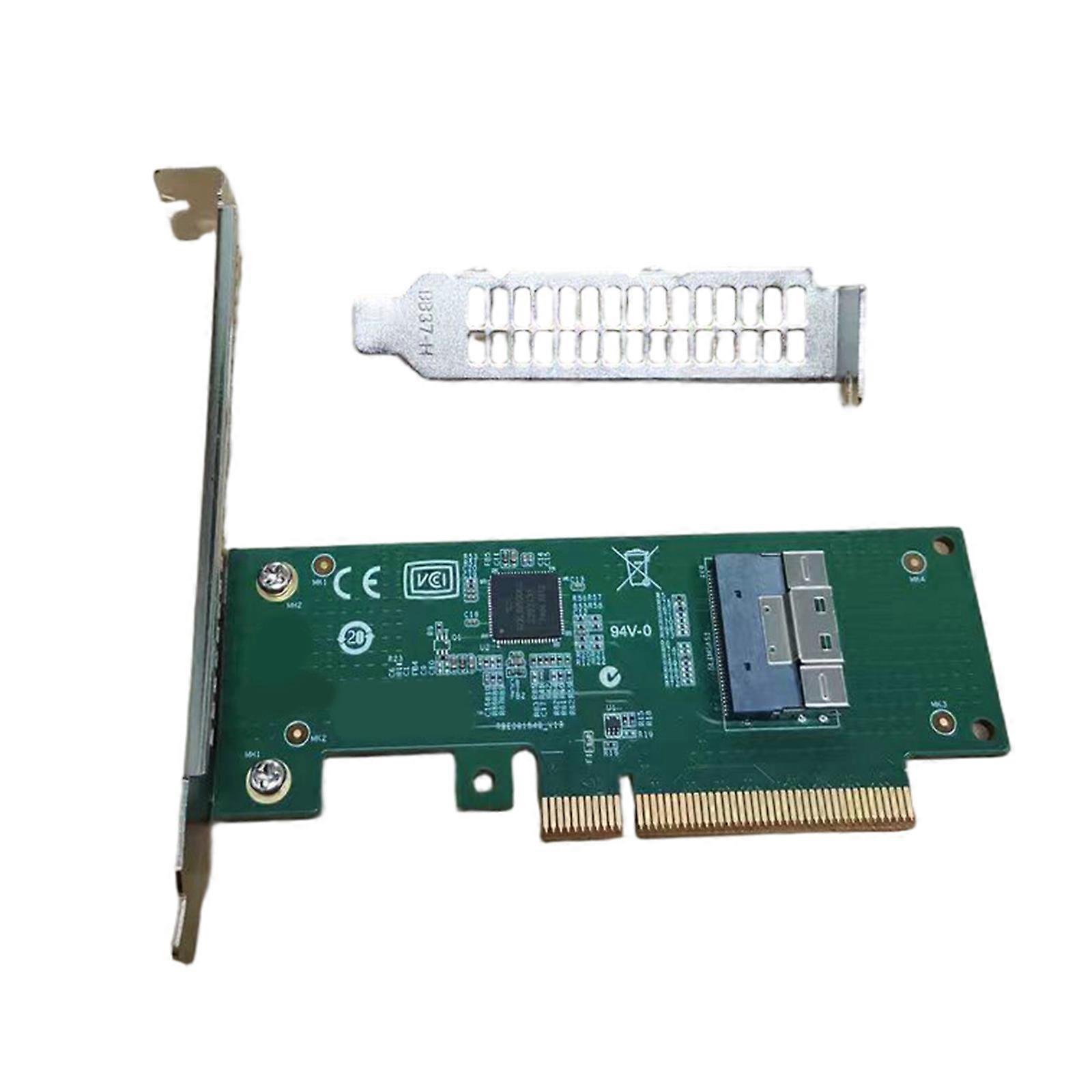 PCIe4.0 X8 to SFF-8654 X8 Expansion Card PCIe NVMe Converters Motherboards Extension Adapter for Desktop PC