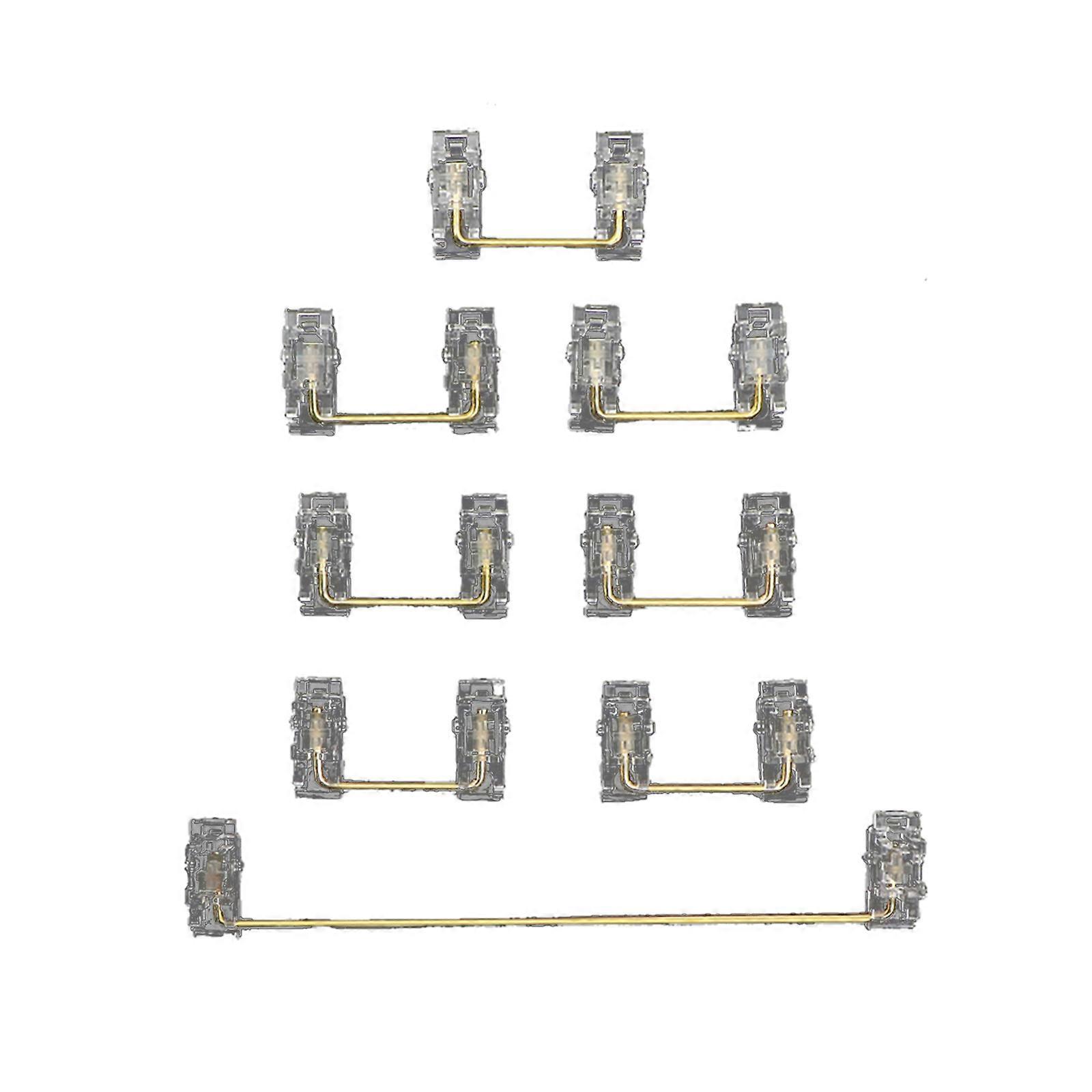 Transparent Gold Plated Plate Mounted Stabilizer for Custom Mechanical Keyboard Plate YC66 Zeeyoo 68 YC96 Womier