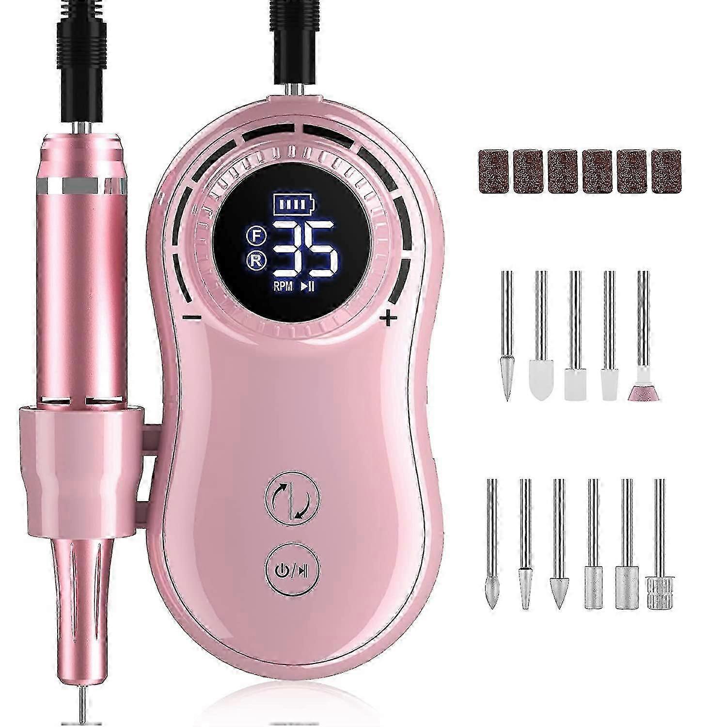 Professional Rechargeable 35000 Rpm Nail Drill, Portable Electric E File Machine