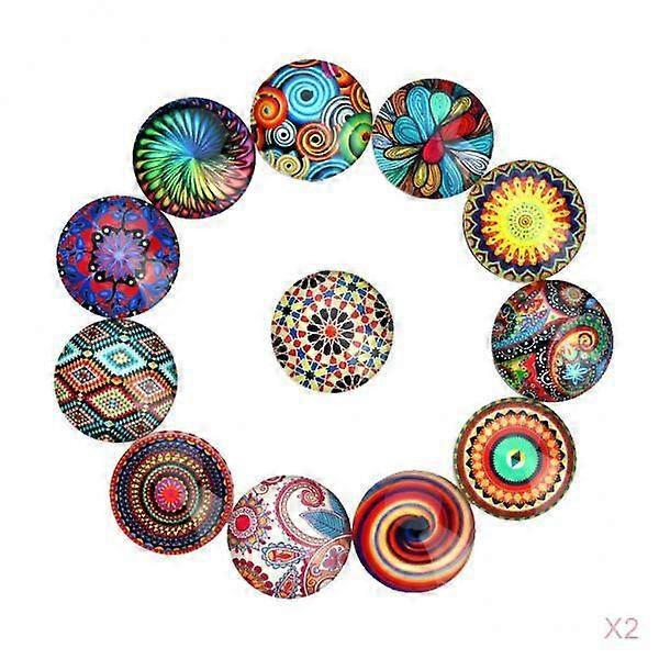 40x/Pack Flatback Cabochon Beads 12mm Dome Button Scrapbooking DIY Decors