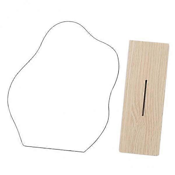 7x Irregular Acrylic Makeup Mirror with Base for Bathroom