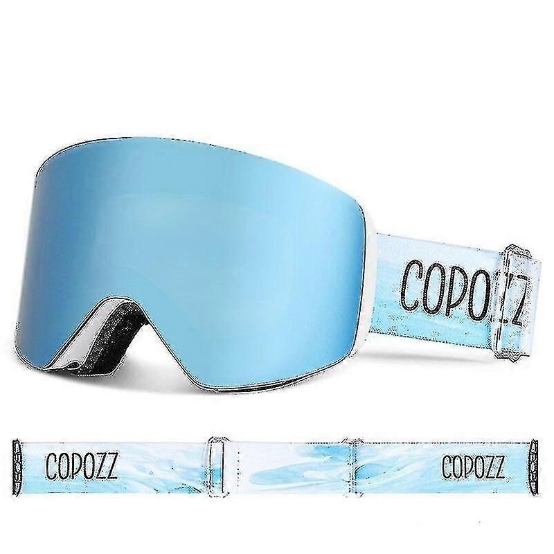Ski goggles magnetic double layer anti-fog ski goggles for men and women mountaineering snowboard go